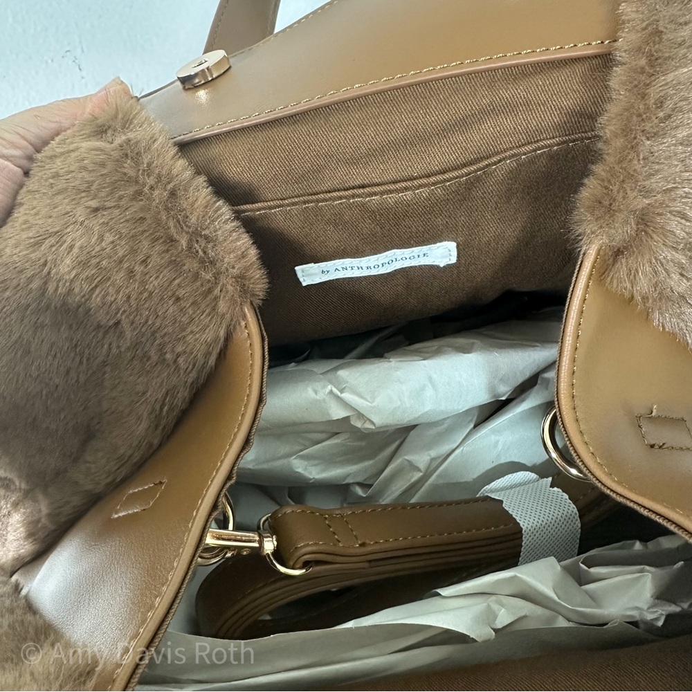Anthropologie Two Tone Satchel NWT - Picture 7 of 13